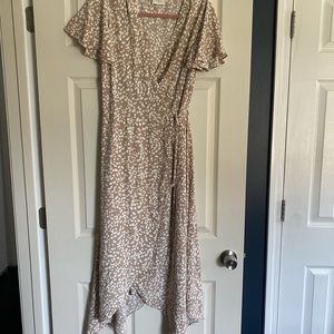 Nude Wrap Spot Boutique Dress Size Large